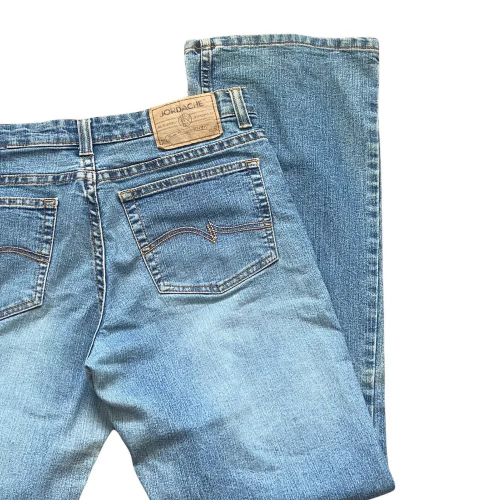 Jordache Womens Jeans size 9/10 Blue Lo-Rise Stretch Denim Zip Fly Vintage - Picture 8 of 9